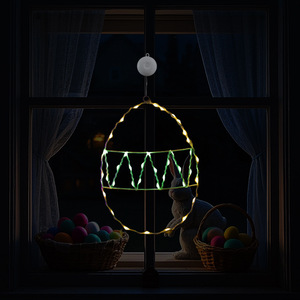 LED yeni paskalya emme lamba şenlikli işık parti alışveriş merkezi pencere dekorasyonu emme lamba hediye LED paskalya yumurta şekilli işıklar - Product Image 4