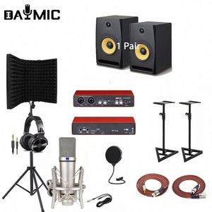 OEM Podcast Set Studio Recording Equipment <strong>Monitors</strong> Speaker Microphone Headphones <strong>Audio</strong> <strong>Interface</strong>