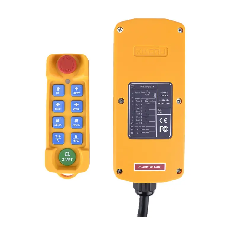 Telecomando per gru wireless a XDL19-F21-8 pulsanti telecomando industriale wireless popolare