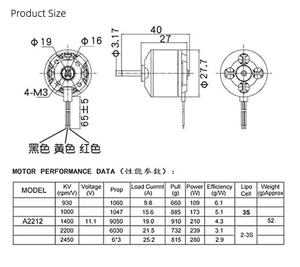Faradyi A2212 Công Suất Cao Nặng Lift Lớn Điện FPV Drone Động Cơ Đặt Mạnh Mẽ Nông Nghiệp Drone Động Cơ - Product Image 5