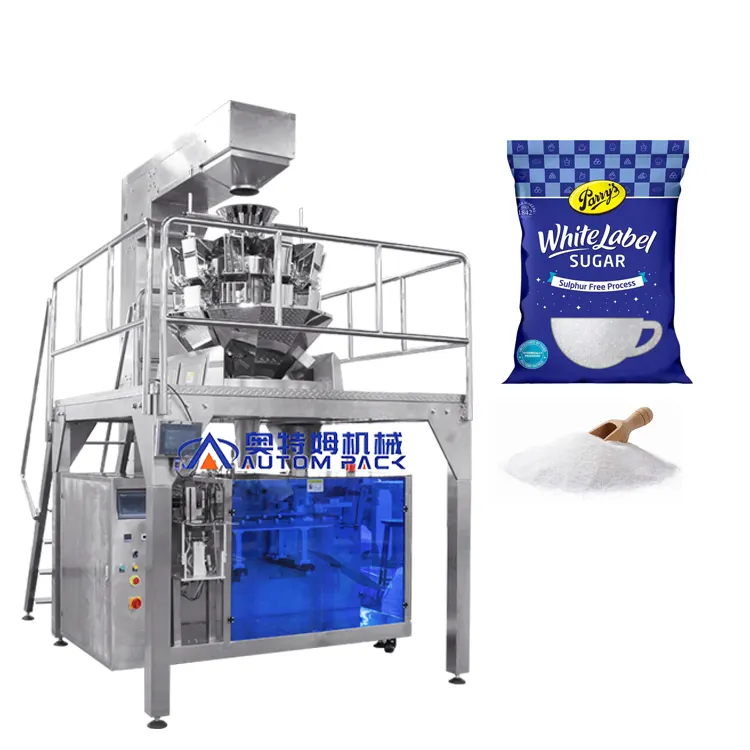 Hocheffiziente horizontale automatische verschließmaschine für fertige nudeln lebensmittel granulat zucker vorgefertigte beutel verpackung