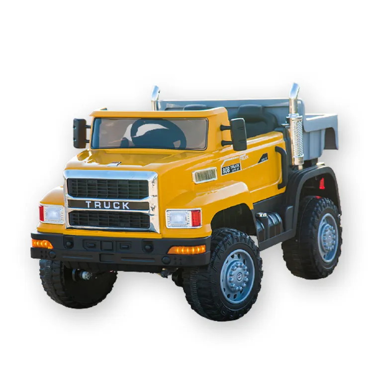 Camión con remolque para niños de 8 años, camión eléctrico de 12V con Control remoto para Padres