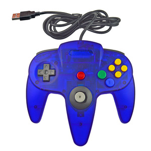 Porta Console con cavo USB essenziale per nintent N64 Gamepad Joystick trasparente con motore di vibrazione per N64 Controller Joypad - Product Image 1