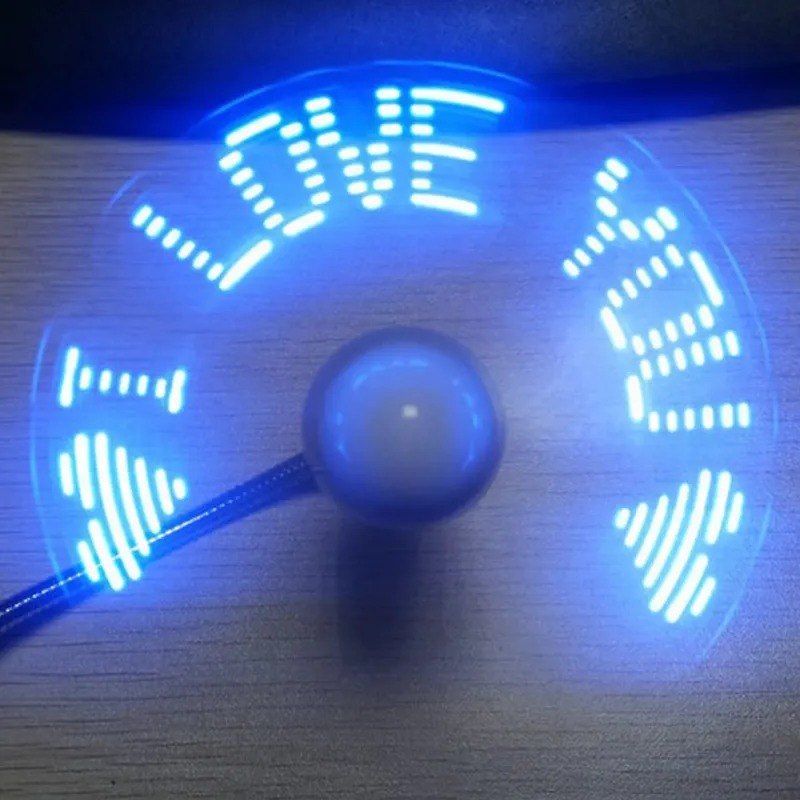 Мини гибкая светодиодная лента USB Часы Вентилятор часы гаджеты офисный стол охлаждения Регулируемая температура дисплея вентилятор для ПК, ноутбука, настольного компьютера, подарки