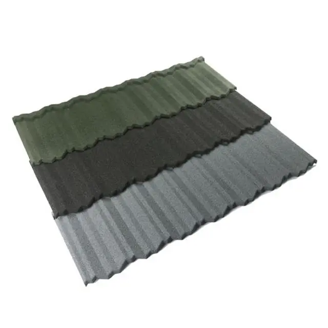 China Supplier best quality bond stone coated metal steel roofing tiles shingles sheets wave roof tiles