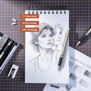 Sanat mekanik kalem seti 0.5mm mekanik kalem seti 3 adet mekanik kalem Metal sanatçı yazma eskiz için Set - Product Image 6
