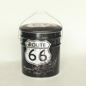 Tabouret en étain à motif 66 avec housse en Pu, lot de 3, bac, tabouret avec impression