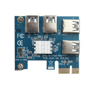 PCIe PCI-E PCI 1x การ์ดไรเซอร์แบบเร่งด่วนเป็น16x1ถึง4 USB 3.0สล็อต - Product Image 3