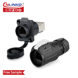 Enchufe Industrial IP68 8P8C RJ45 Conector a prueba de agua Tipo de conexión Ethernet RJ45 Conectores duales Cat5e Cat6 para red de conexión