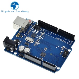 UNO R3-Caja oficial ATMEGA16U2, Chip de ATMEGA328P-MU Original con Cable para placa de desarrollo Arduino UNO R3