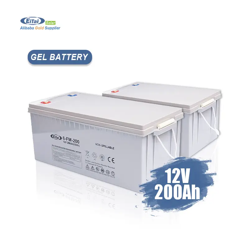 EITAI Batterie 12V 250Ah GEL Prix Meilleure Vente Batterie solaire de stockage Batterie GEL 12V 200Ah