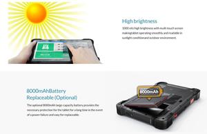 Monitor táctil de 10,1 pulgadas para agricultura, tableta robusta de ordenador integrada con CPU i-mx8 para sistema agrícola avanzado