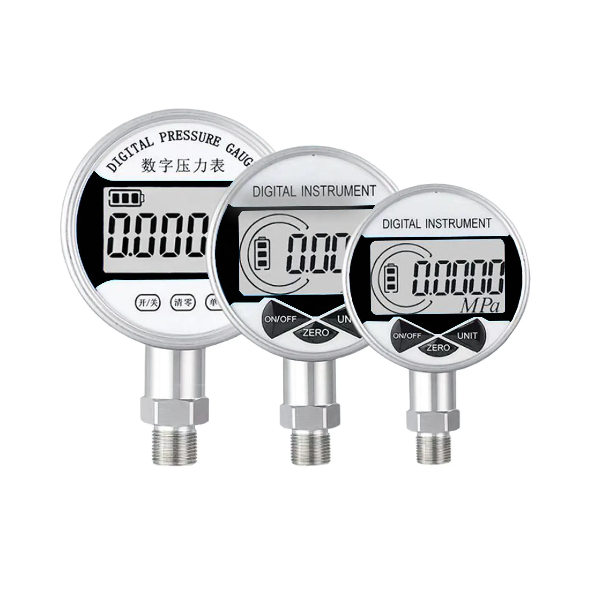 Jauge de pression numérique gaz/huile/eau LCD ESMPG-Y100/80/60 avec batterie