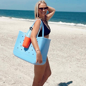 New Spot bán buôn Hot Bán BOG túi phụ nữ thời trang mua sắm Tote Vai Túi không thấm nước Eva Silicone mùa hè BOG bãi biển túi - Product Image 6