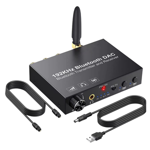 Convertidor de Audio Digital a analógico DAC Bluetooth de 192KHz, receptor transmisor Bluetooth HD con aptX de baja latencia para auriculares HDTV - Product Image 1