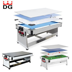 库存7英尺3合1组合多功能游戏桌/台球/家用餐桌 - Product Image 6