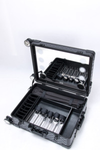 Koncai vỏ cứng Mang trường hợp Salon tóc trang điểm trường hợp chuyên nghiệp trang điểm cắt tóc Xe đẩy Trường hợp với Led Gương - Product Image 6