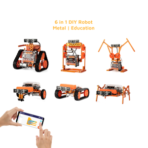 Metall 6 in 1 Stiel Codierung Fernbedienung nach elektrischer Montage Auto Chassis App programmier bare Lern roboter Lernkit - Product Image 3
