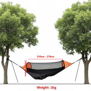 Nằm phẳng võng lều võng Lều cắm trại đôi võng lều cho đi bộ đường dài Patio thám hiểm võng đu lều - Product Image 2