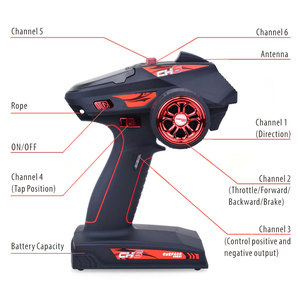 超越爱好2.4GHz 6CH无线电系统发射器，用于带接收器的遥控汽车船 - Product Image 4