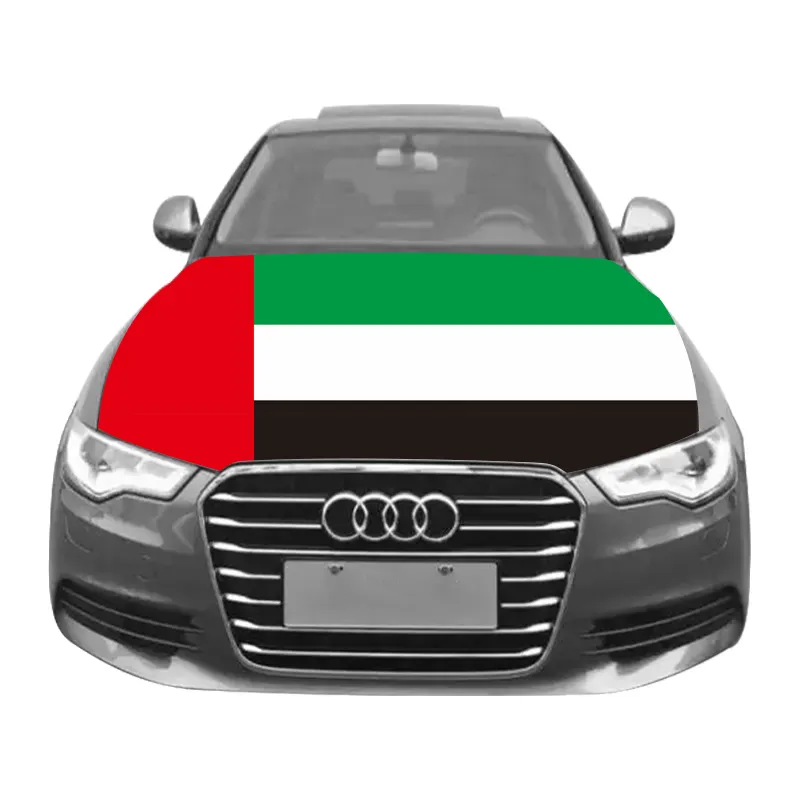 Diseño personalizado Spandex Todos los países Bandera Emiratos Árabes Unidos Car Hood Cover Flag
