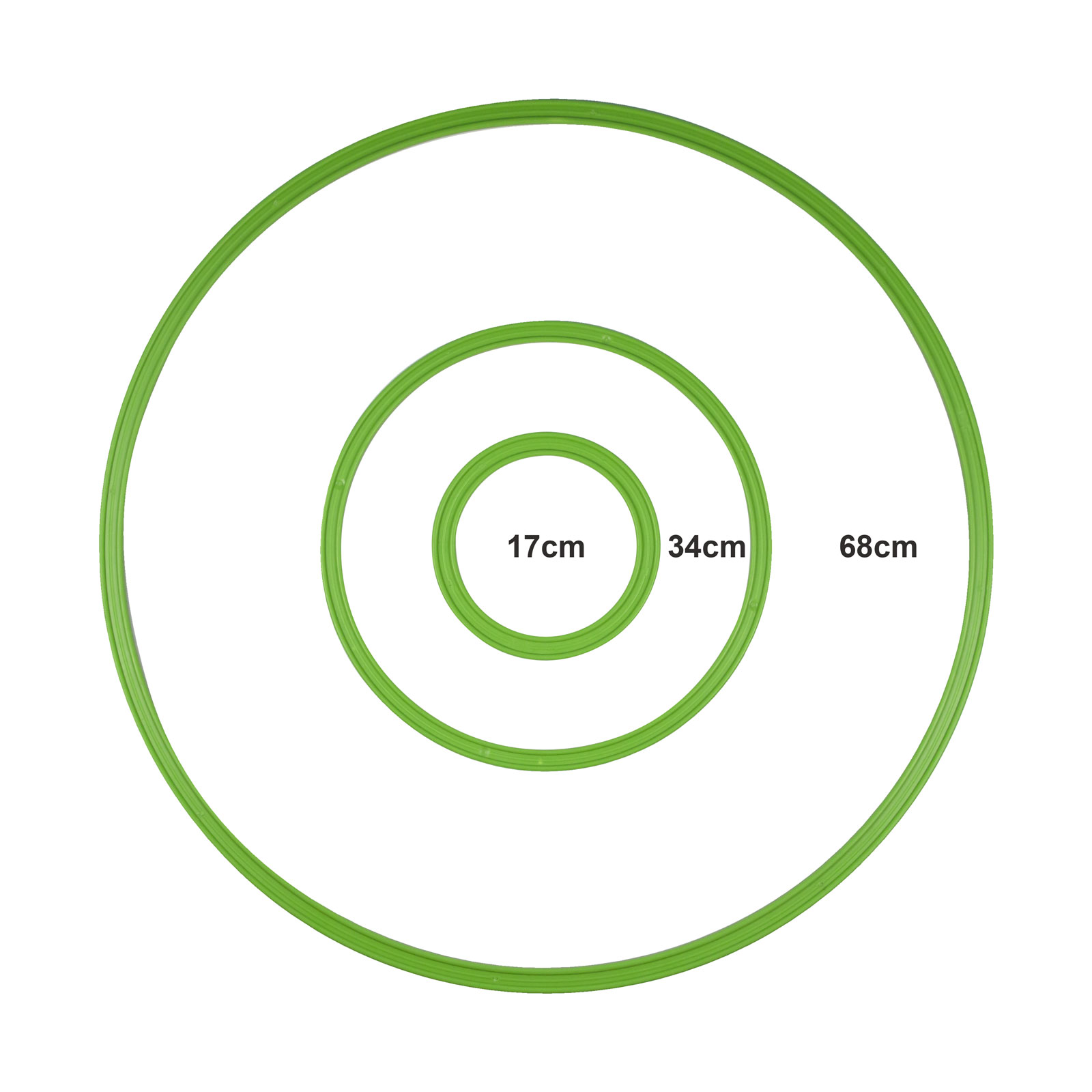 Cercles Verts 68/34/17cm