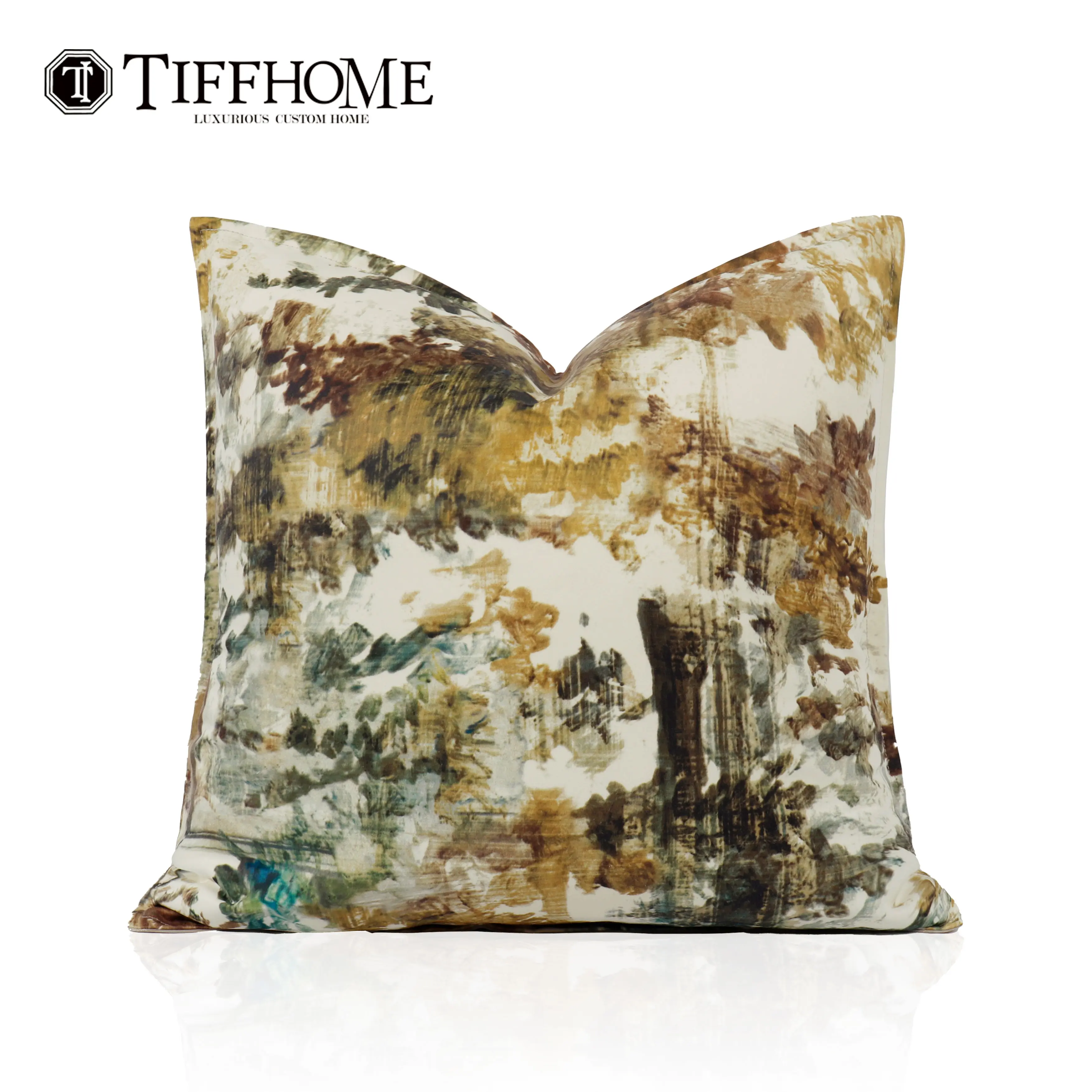 Travesseiro de lance quadrado poético Tiffany Home 45*45cm estilo chinês novo artístico ecológico