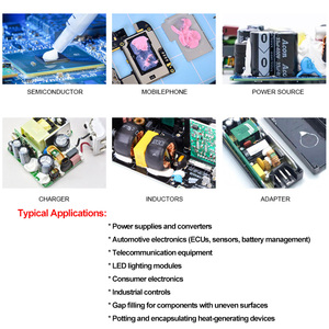Toplu tedarik özelleştirilebilir TC V0 alev geciktirici düşük viskoziteli termal iletken jel PCB takımı TIM uygulaması için - Product Image 6