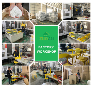 ZUOAN – chaises de salle à manger en polypropylène coloré, Sillas de jardin extérieur moderne empilable Pp Restaurant café chaise nordique en plastique - Product Image 6