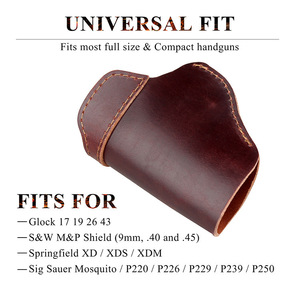 ซองหนัง iWb/owb สำหรับ <span class=keywords><strong>Glock</strong></span> 19 <span class=keywords><strong>17</strong></span> 26 43/G2C G3C/SIG P320/M & P 9mm 40/45/380/ความปลอดภัย9 /hellcat - Product Image 3