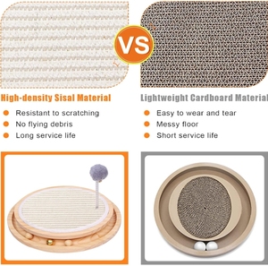 Ahşap kedi Scratcher topu parça bahar oyuncak doğal Sisal interaktif yavru oyun bulmaca zihinsel fiziksel egzersiz avcılık kovalayan - Product Image 4