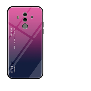 Huawei Mate 10 için 20 Pro durumda degrade temperli cam basit telefon kılıfı Huawei Huawei 20 arka kapak kabuk - Product Image 6