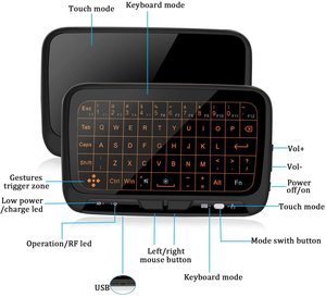 Air Fly Mouse H18 <strong>Wireless</strong> <strong>Keyboard</strong> 2.4G Full <strong>Touchpad</strong> MINI <strong>Keyboard</strong> H18 2.4G <strong>Wireless</strong> Remote Rontrol PC Smart TV Notebooks - Product Image 5