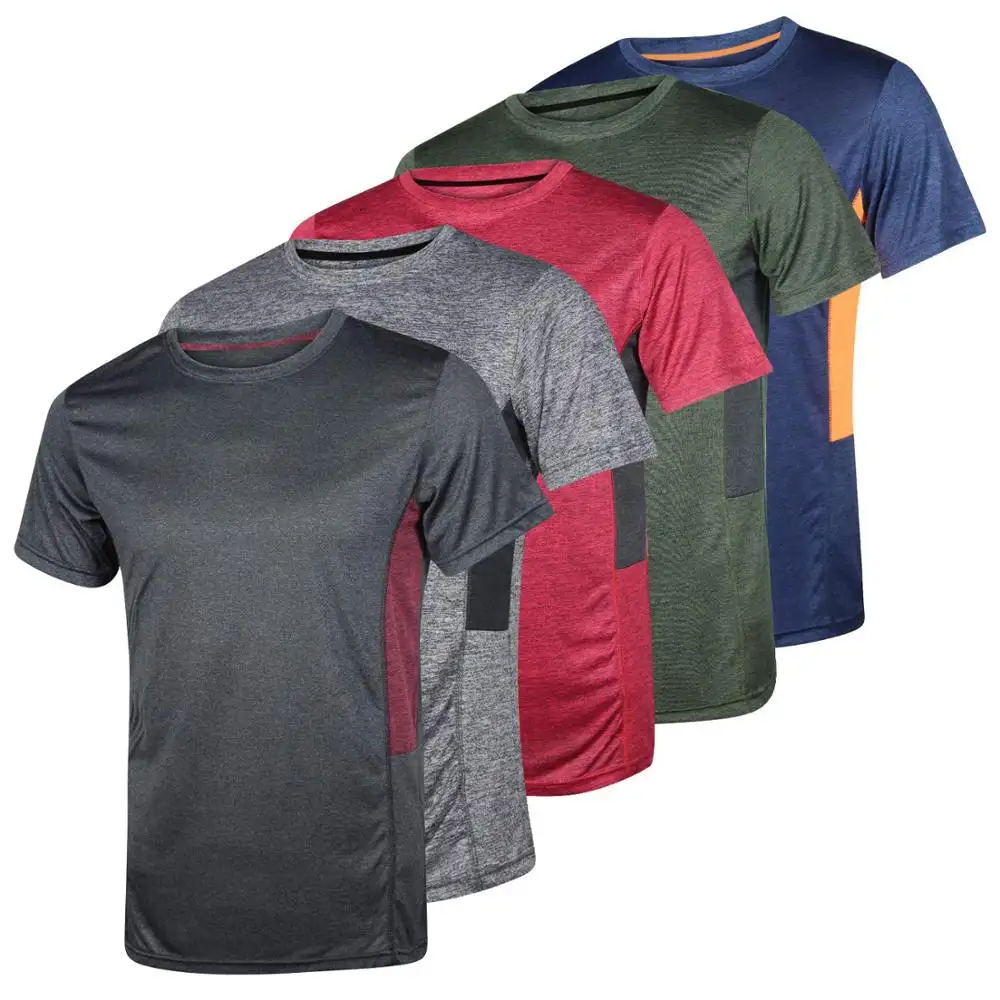 Mens Dry-Fit Moisture Wicking Active Athletic Performance Blank T shirt China Wholesale Slim Fit T Shirt for Men