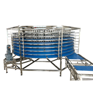 Modular Belt Multi-layer Spiral Cooling Tower Conveyor for Cheesecake Bakery Dough Toast Bread Pizza Cake Biscuit