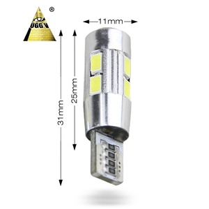 5630 10 SMD araba 5W5 LED ampul gümrükleme kama yan dönüş Singal ışık PVC PVC T10 LED Canbus hiçbir hata 12V 6000K süper parlak beyaz - Product Image 2