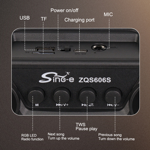 Zqs606s New Mini Chất Lượng Cao Loa Bt Âm Thanh Phong Cách Di Động Không Dây TWS Cột Âm Nhạc Trung Tâm Loa Siêu Trầm Bass - Product Image 5