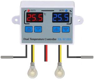 Termostato digital dual para calefacción y refrigeración, controlador de temperatura, salida de relé dual, regulador de temperatura, xk-w1088 - Product Image 1