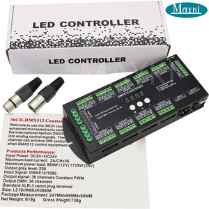 DC9V-24V 36CH DMX512 LED Decoder RGB/RGBW Display digitale DMX Controller - Product Image 6