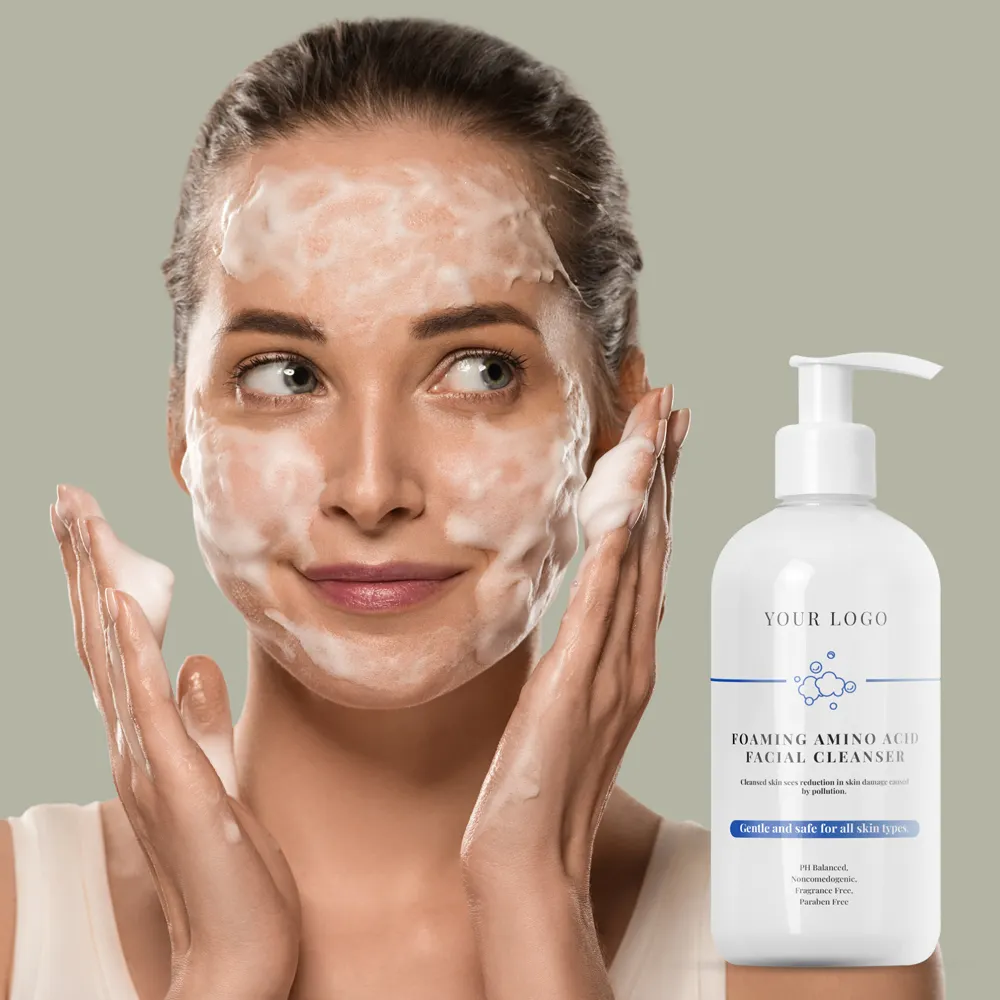 Limpiador facial de aminoácidos de limpieza profunda hidratante exfoliante GMPC