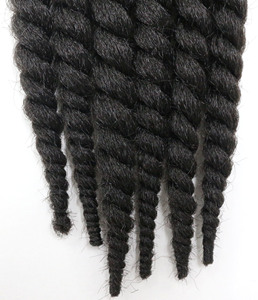 Mới Lạ Bán Buôn Afro Pre Passion Twist Mùa Xuân Mambo Xoắn Tổng Hợp Mở Rộng Crochet Tóc Mảnh Bím Tóc Cho Phụ Nữ Màu Đen - Product Image 6