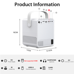 Fabrika fiyat T2mini projektör 1GB RAM 8GB ROM 4K Android 9.0 taşınabilir LCD projektör çift Wifi BT5.0 android projektör - Product Image 2