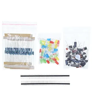 Grundlegendes Starter-Kit für die Elektronik Neue Komponenten für Arduino MEGA2560 Raspberry Pi mit LED-Summer-Kondensatorwiderstand-ICs