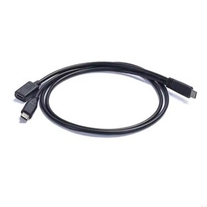 Línea alámbrica de conversión de cable OTG 2 en 1 tipo C con tarjeta de sonido IC integrada para teléfonos inteligentes, tabletas y equipos de transmisión - Product Image 3