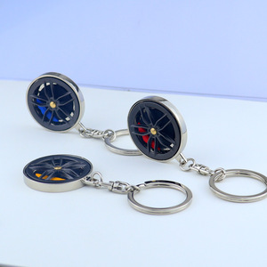 カスタムロゴターンテーブルキーリングペンダント金属ホイール回転キーチェーンブレーキディスクキャリパー革新的アップグレードキーチェーン - Product Image 3