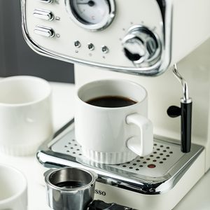 Perfect for Coffee Tea or Latte Stackable Coffee <strong>Cup</strong> <strong>Set</strong> with Stand 325ml Tea <strong>Cup</strong> <strong>Set</strong> with Spoon White Fun square <strong>Handle</strong> - Product Image 4