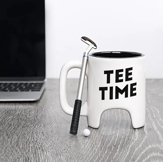 Cadeau créatif Offre Spéciale de table Tasse à café de golf en céramique avec logo personnalisé Tasse de golf en céramique