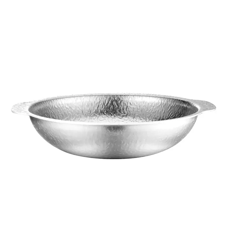 Non Stick Kitchen Use Stainless Steel Wok Two Handle Non-Stick Pan Wok with Handle