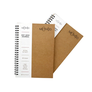 Custom Eco Friendly Kraft Paper Cover Dot Grid <strong>Printing</strong> Spiral <strong>Notebook</strong> <strong>With</strong> <strong>Own</strong> Your Logo - Product Image 1