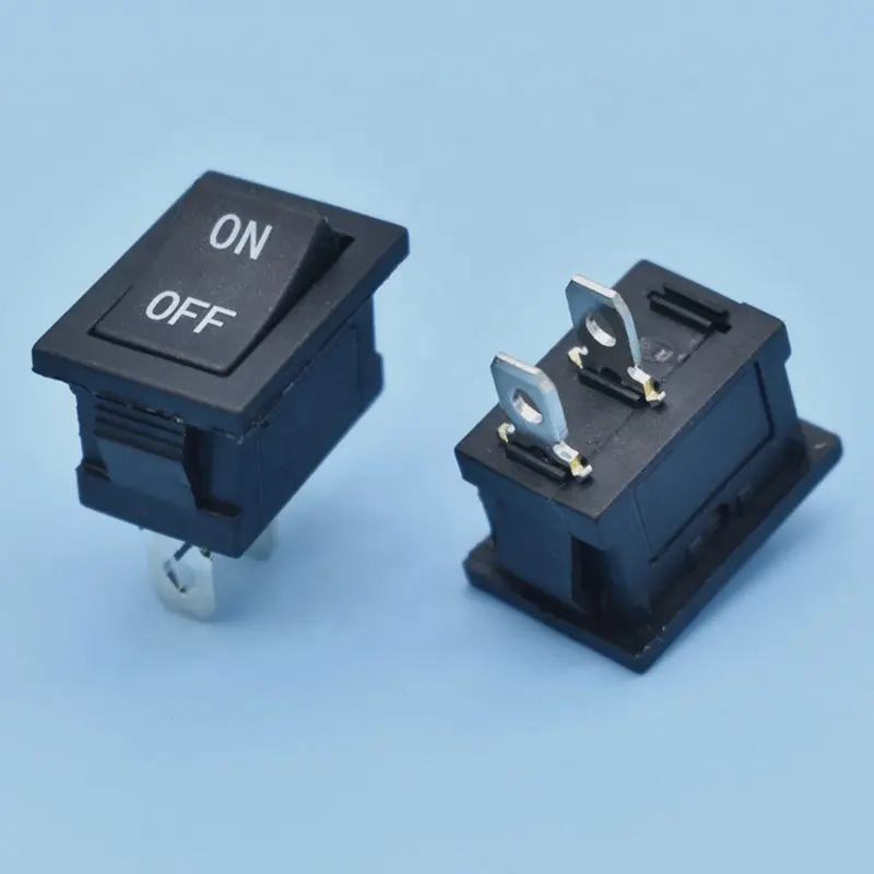 Interruptor basculante KCD1 con símbolos de potencia, interruptor de encendido y apagado de 15x21mm, 6A, 250V